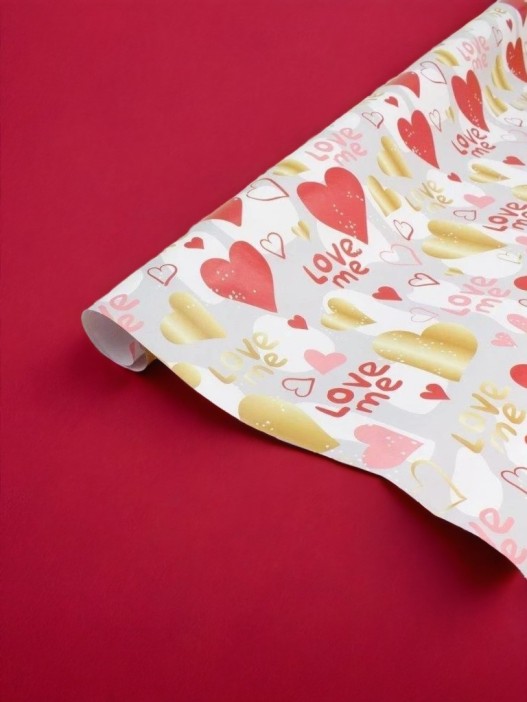 Упаковочная бумага «Hearts Aflutter» 1 рулон, 50*70 см 