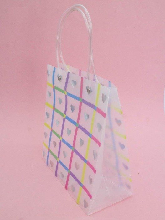 Пакет подарочный прозрачный «Transparent hose», hearts (22*21,5*10) 