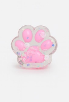 Мялка - антистресс «Таба ЛАПКА с блёстками», розовая, 9 х 15 см