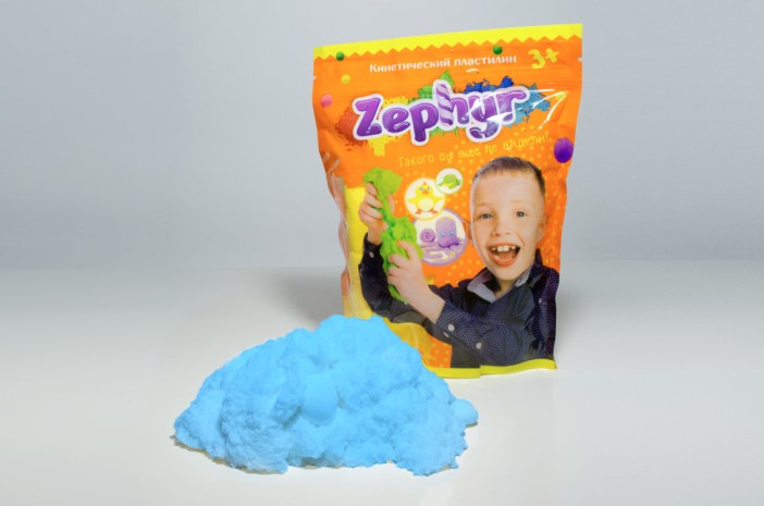Кинетический пластилин &quot;Zephyr&quot;- голубой 300г 