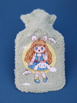 Грелка "Bunny girl", green, 300 мл (19*11 см)