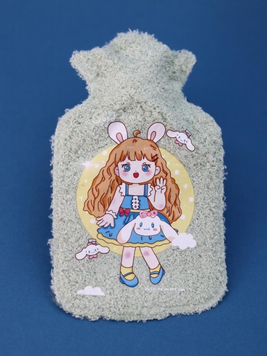 Грелка &quot;Bunny girl&quot;, green, 300 мл (19*11 см) 
