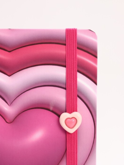 Блокнот (А5) "3D Heart big", pink (14.5*21) 