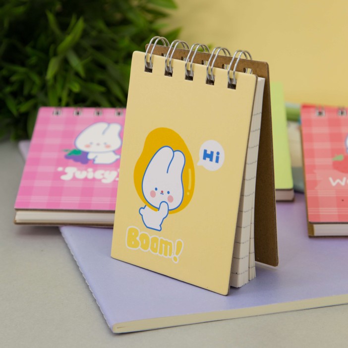 Блокнот (А7) "Funny bunny", yellow 