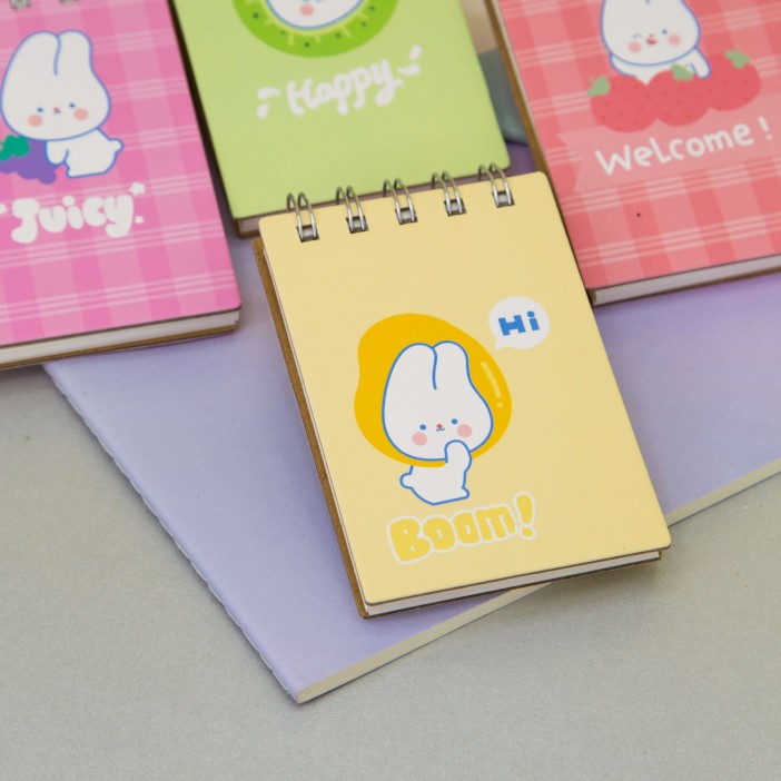 Блокнот (А7) "Funny bunny", yellow 