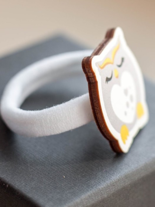 Резинка для волос ECO из дерева OWL 