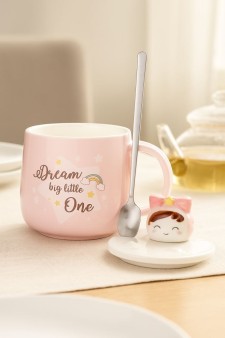 Кружка керамическая «Dreams big little», pink (380 мл)