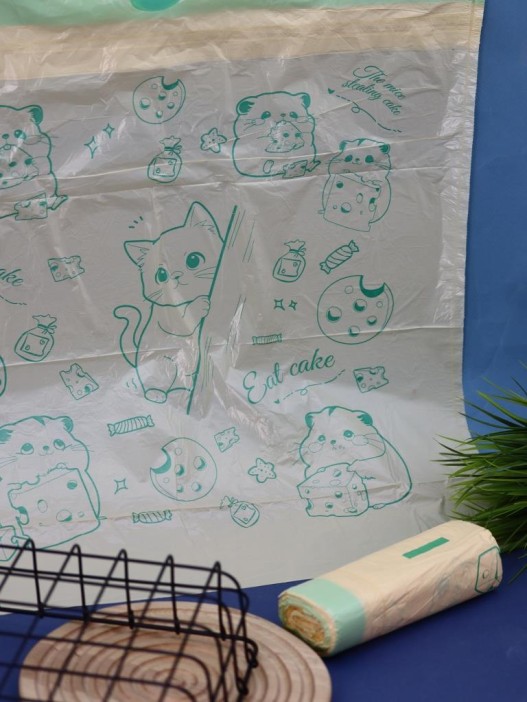 Декоративные пакеты на завязках &quot;Cat Cake&quot;, 30 шт/рулон (45*50 см) 