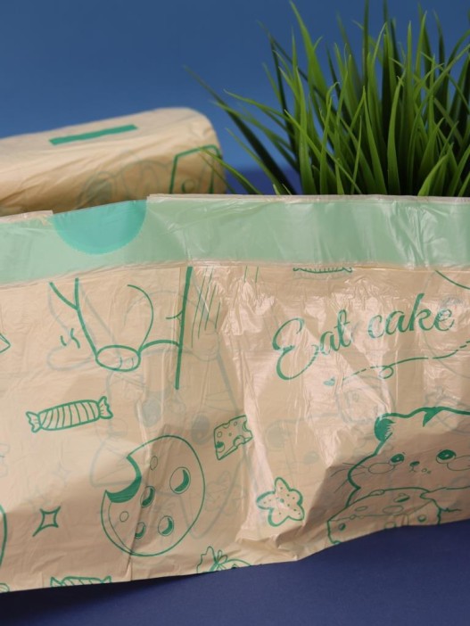 Декоративные пакеты на завязках &quot;Cat Cake&quot;, 30 шт/рулон (45*50 см) 