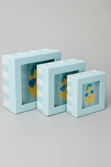 Набор подарочных коробок 3 в 1 «Lemon glass», 15*15*6.5-17*17*8-19*19*9.5