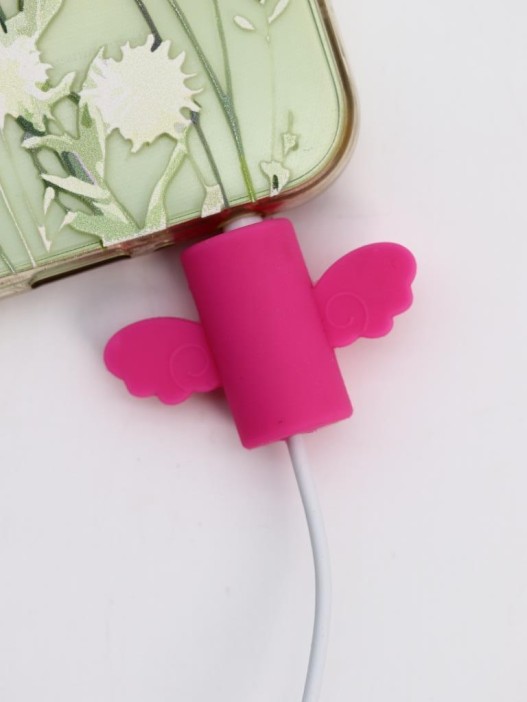 Защитная насадка для провода iLikeGift "Wings", pink 