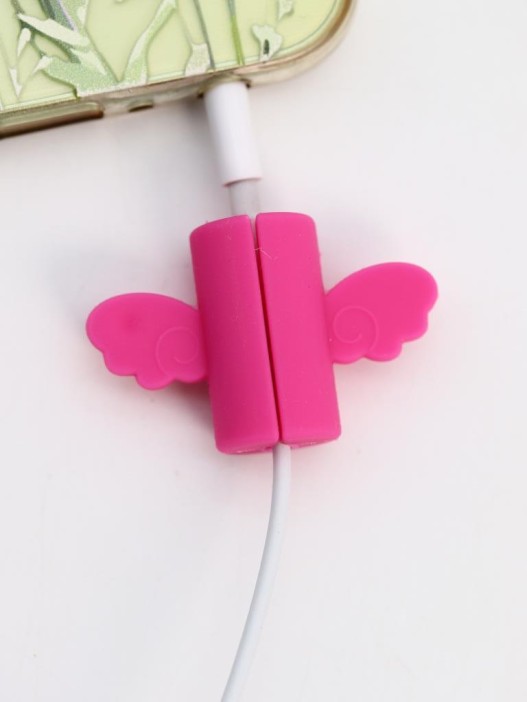Защитная насадка для провода iLikeGift "Wings", pink 