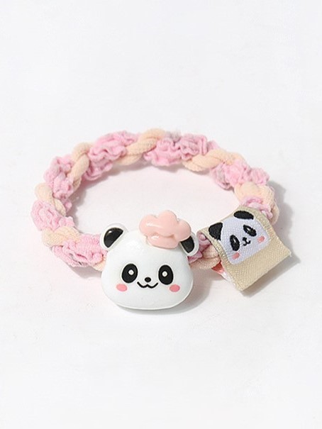 Резинка для волос GIRLY "Панда повар", розовая 