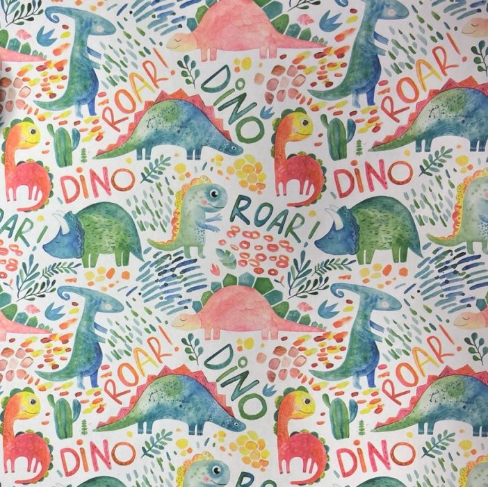 Упаковочная бумага «Dino», green (50*70 см) 