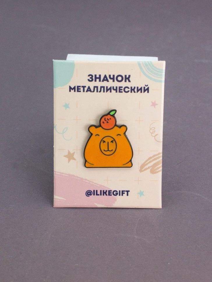 Значок металлический iLikeGift "Каппи-мандарин"