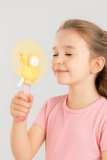 Портативный механический ручной вентилятор «Funny goose», pink