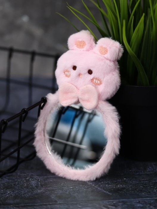 Плюшевое зеркало GIRLY "Eared friend", pink (8*14 см) 