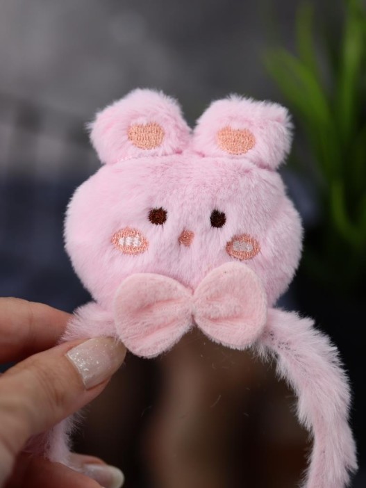 Плюшевое зеркало GIRLY "Eared friend", pink (8*14 см) 