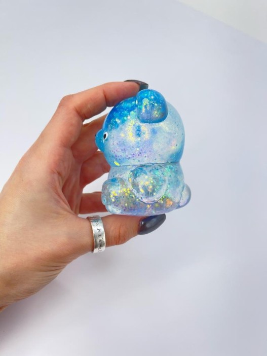 Мялка - антистресс «Милый мишка», синяя 