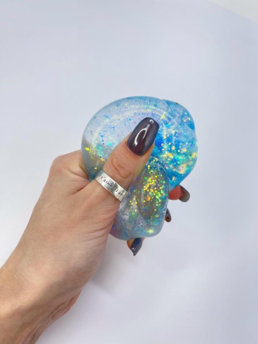 Мялка - антистресс «Милый мишка», синяя 