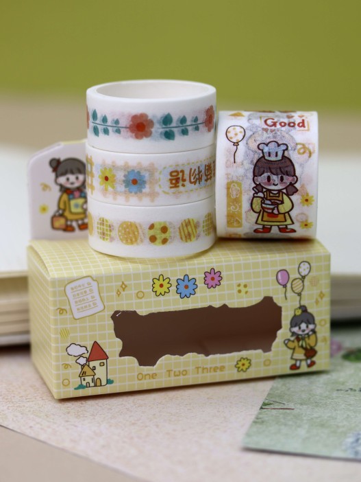 Набор декоративного скотча «Fruit friend», yellow 