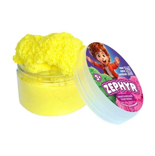 Кинетический пластилин &quot;Zephyr&quot;, желтый (150гр) 