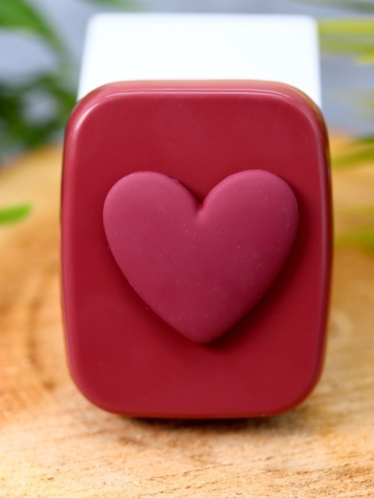 Контейнер для линз «Heart paint», red 