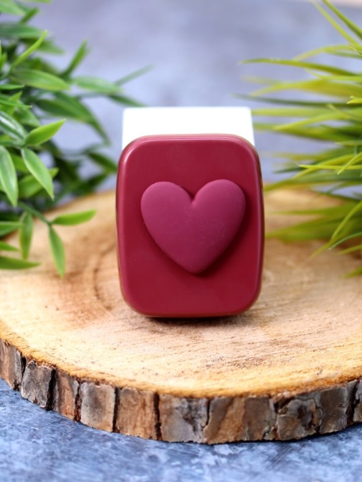 Контейнер для линз «Heart paint», red 