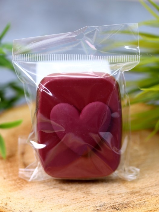 Контейнер для линз «Heart paint», red 