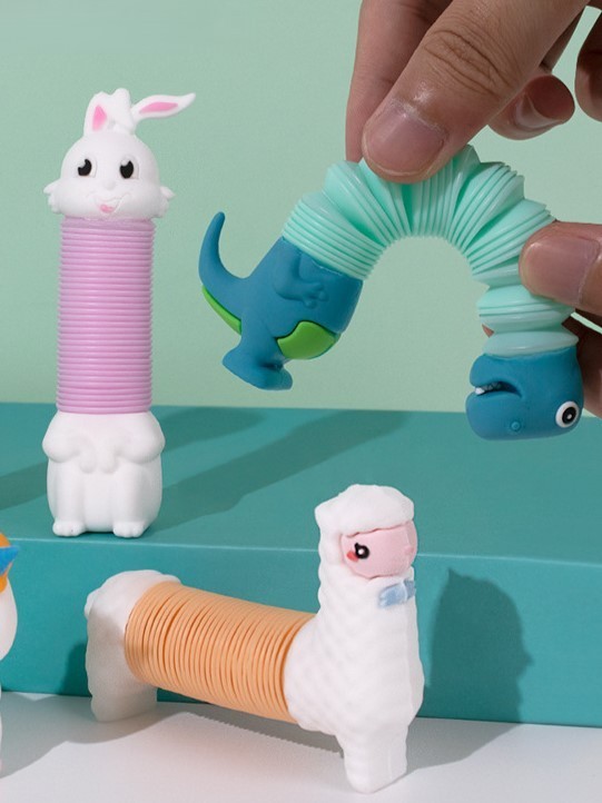 Игрушка антистресс Pop Tube "Дракончик" тянущаяся трубка