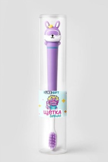 Зубная щётка для взрослых iLikeGift "Боевой зайчик", фиолетовый (21 см)
