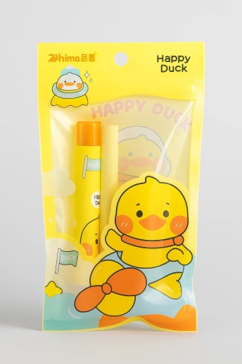 Набор выдвижного ластика + 2 сменных ластика "Tough chick", yellow