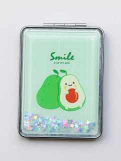 Зеркало-шейкер раскладное &quot;Sparkles avocado&quot; two (8*6 см)