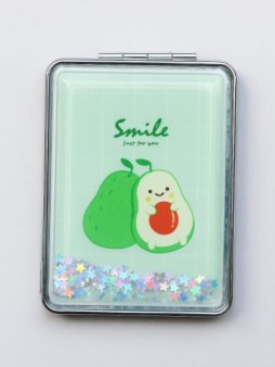 Зеркало-шейкер раскладное "Sparkles avocado" two (8*6 см)