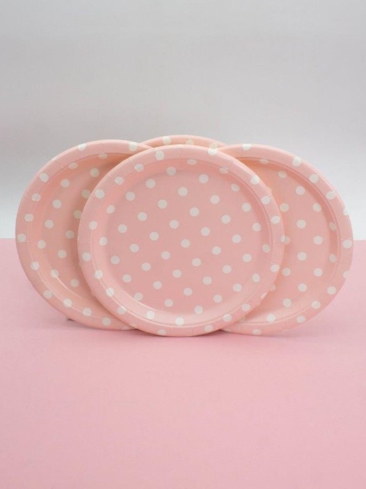 Набор бумажных тарелок 6 шт. &quot;Cute peas&quot;, pink (230 мм) 