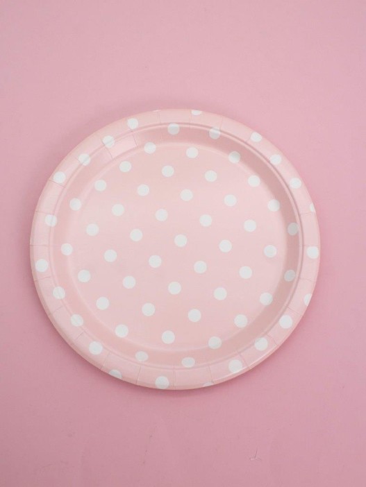 Набор бумажных тарелок 6 шт. &quot;Cute peas&quot;, pink (230 мм) 