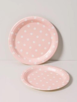 Набор бумажных тарелок 6 шт. "Cute peas", pink (230 мм)