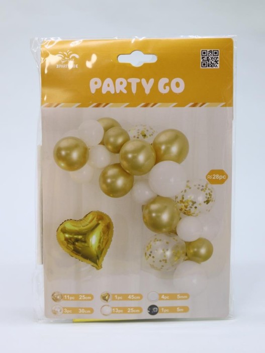 Набор воздушных шаров 28 шт. &quot;Air heart&quot;, golden 