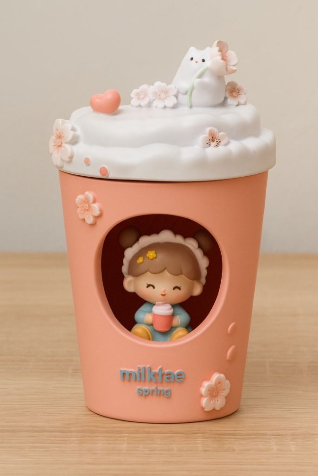 Ночник "Весенний чай с молоком", розовый
