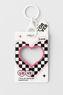 Футляр для карт с брелоком "Forever love", white