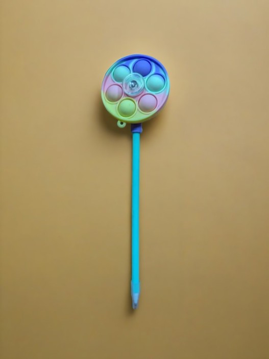 Ручка-антистресс гелевая Вертушка POP IT  rainbow 