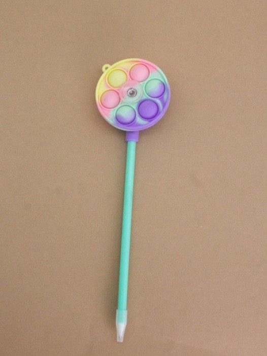 Ручка-антистресс гелевая Вертушка POP IT  rainbow 