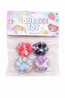 Набор мялок-антисресс 4 шт. "Tabby-paw kiss", light mix