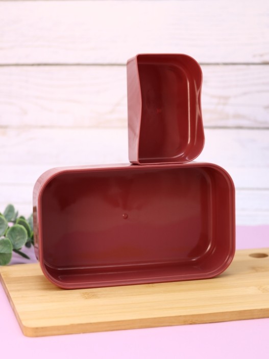 Ланчбокс &quot;Wonderful life&quot;, pink (ложка+вилка), 800 мл 