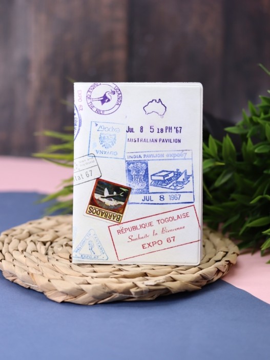 ОБЛОЖКА ДЛЯ ПАСПОРТА STAMPS, плотность 600 мкм 