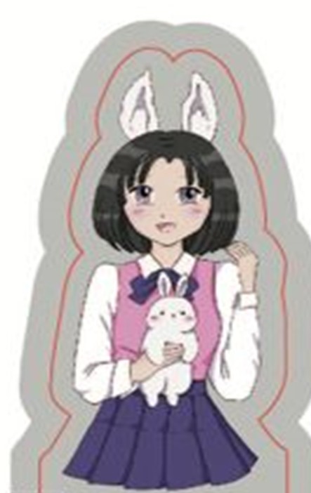 Значок ECO из дерева Аниме "Love bunny girl" 