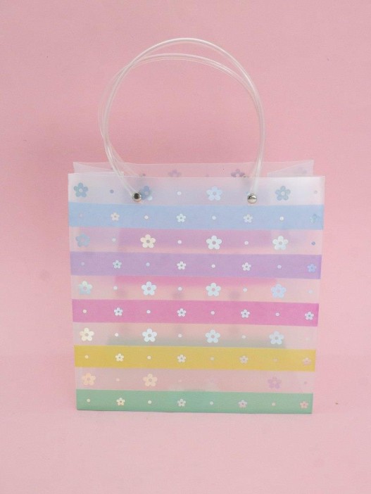 Пакет подарочный прозрачный «Transparent hose», flowers (22*21,5*10) 