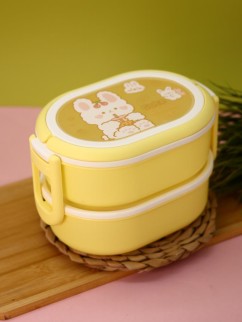 Ланчбокс &quot;Cute bunny&quot;, yellow, 2000 ml