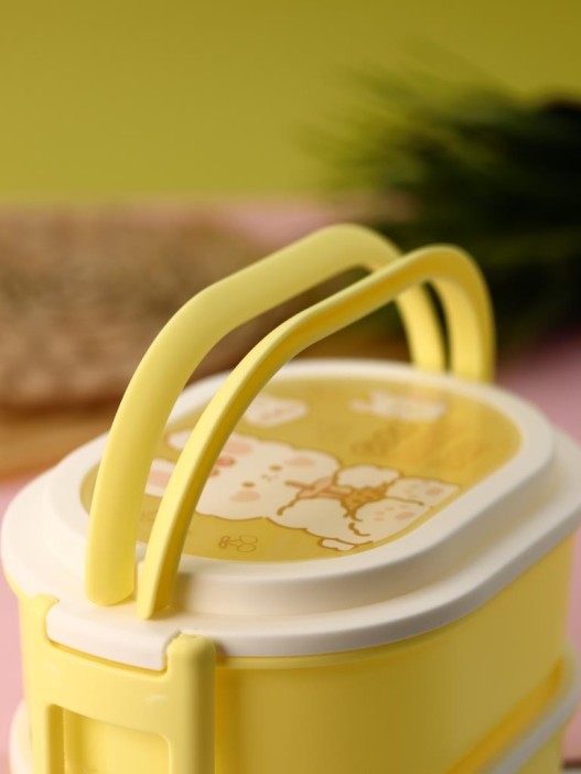 Ланчбокс &quot;Cute bunny&quot;, yellow, 2000 ml 