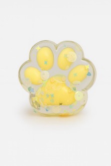 Мялка - антистресс «Таба ЛАПКА с блёстками», жёлтая, 9 х 15 см